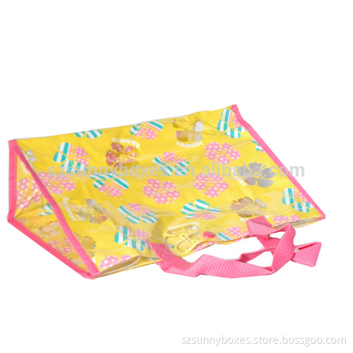 Korea Colorful Promotional ladies plastic Waterproof Beach Bag